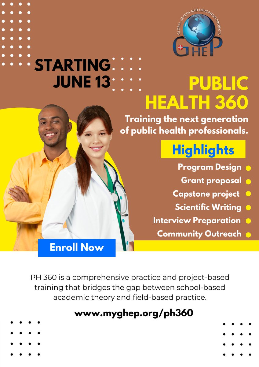 myghep's tweet photo. Considering a career in public health? There's no better time. #PH360, We'll help you transition to a career in #publichealth; sharpen your skills in your current position; incorporate public health lens in your work; & land high-in-demand job. Apply Now https://t.co/0WV09YvRBt https://t.co/sTeso0oGg2