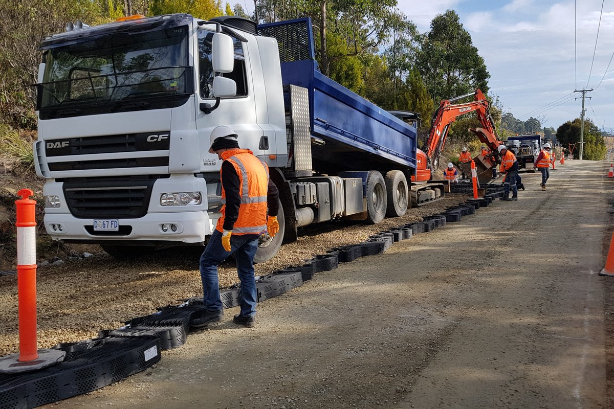 Geofabrics_Aust's tweet photo. Keep Tassie roads revived with Presto Geoweb®.

We worked closely with the Presto design team to develop a solution for the deteriorating Esperance Coast Road. Check out the case study here: https://t.co/3mZpBS8L5V

#presto #geocell #road #geosynthetics https://t.co/9vBlRaLhhm