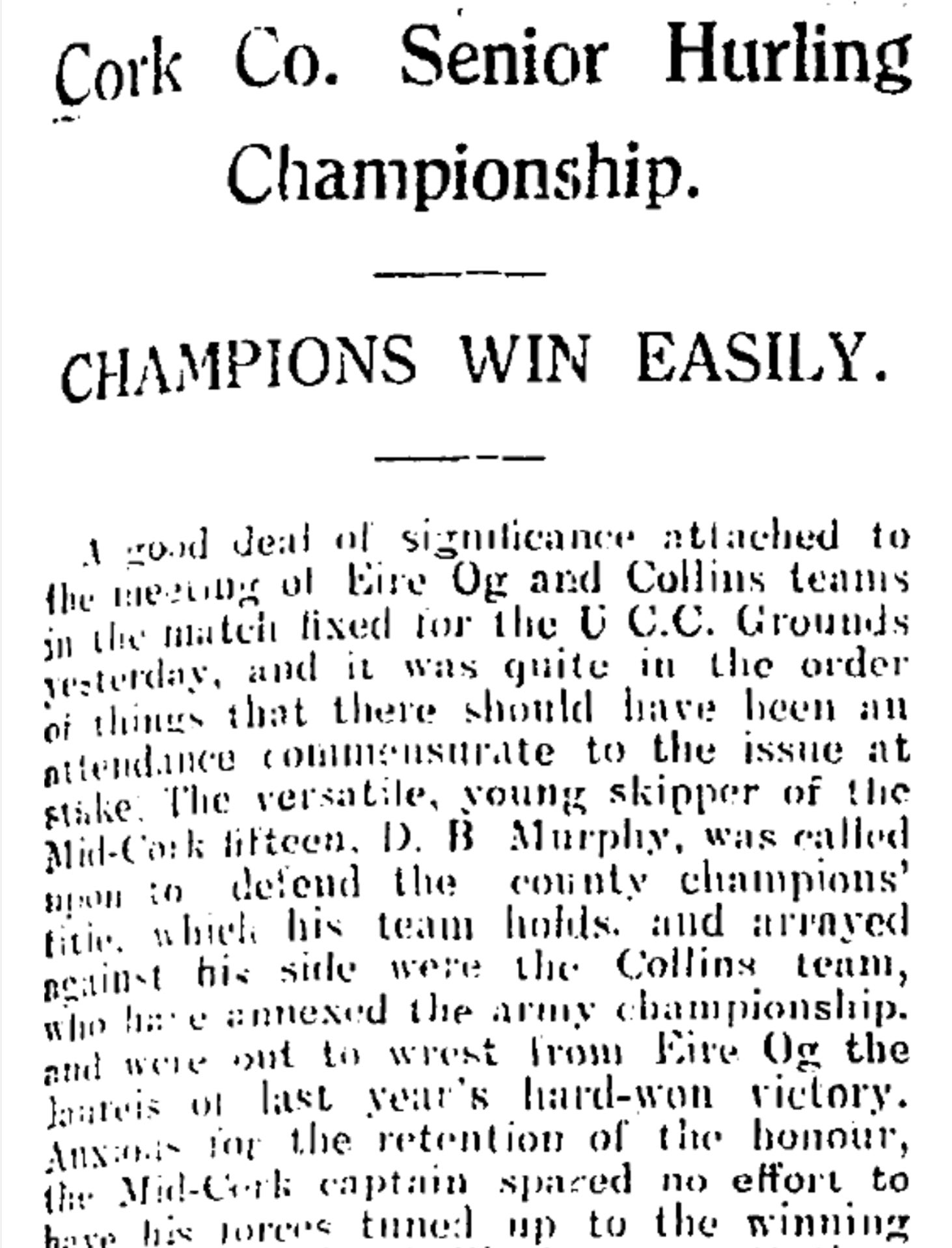 Cork Hurling History 🔴⚪️ on Twitter "On this day in 1929 defending