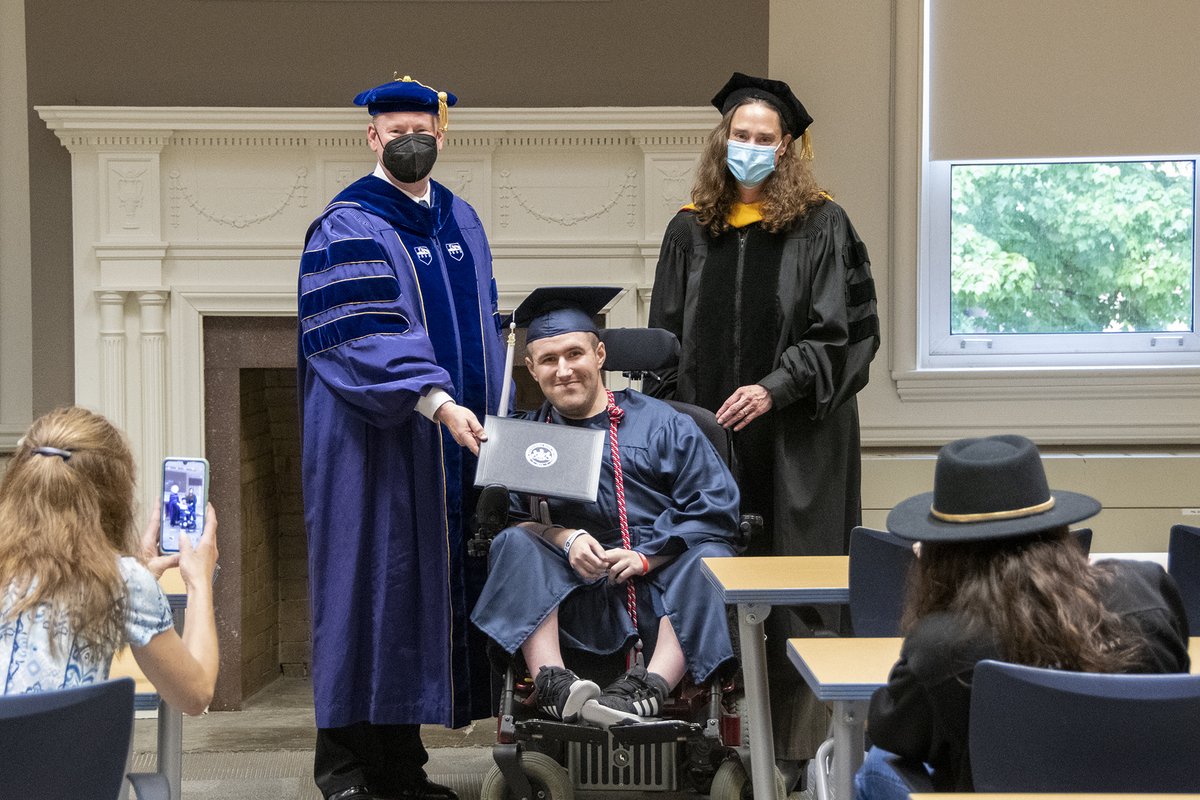PennStateSL's tweet photo. Our commencement celebrations continued today when we had the special opportunity to present spring graduate Brandon Harris with his diploma after he had to miss the ceremony held in early May. (1/6) https://t.co/6AHkcZZvOi
