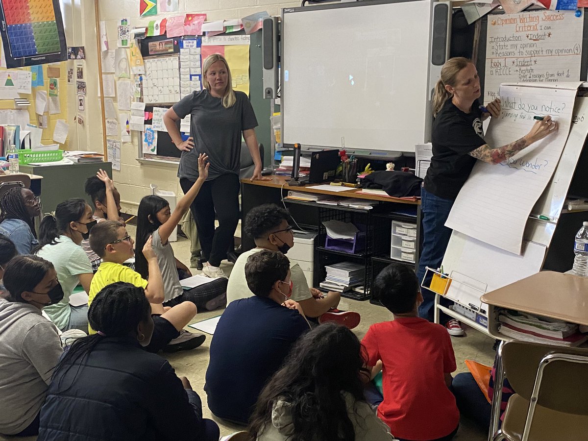 Daniellenola7's tweet photo. THE Public School 13 Leading and experimenting at the Lab Site @MartuccioPaul “Champions practice in and through June!” Lesson Study around 3-Act Tasks-5th grade team exploring more ways to deepen student thinking!  #ALL about student engagement!@DrMarionWilson @ARLodico https://t.co/bv8lYkJFQi