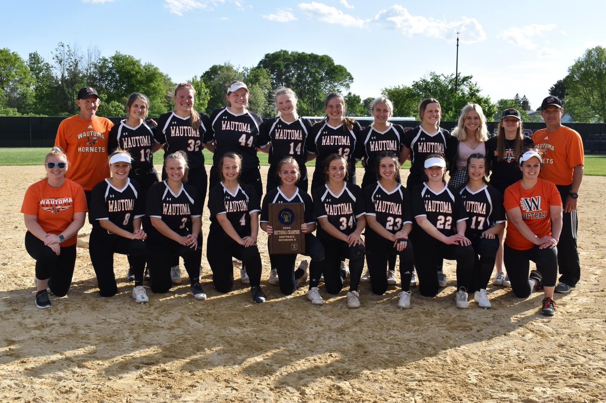 WautomaGBB's tweet photo. STATE BOUND! Congrats to our Softball team on a Sectional Championship!
@ava3412 @sydneyydunn @BriannaBuechner @bryn145 Jaylyn Piechowski! 

#Hornets https://t.co/69zvYhRoQG