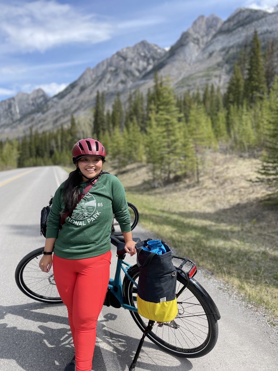 Biking a car-less Bow Valley Parkway is soooo much fun! #mybanff #banfflife #yycbike