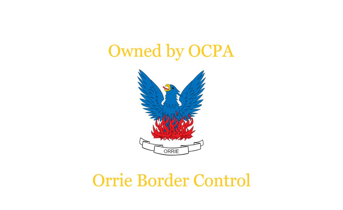 OrrieNews's tweet photo. Orrie Border Control Flag Updated to new Coat of Arms! #Micronations #Micronation https://t.co/FCzGxVtGT3