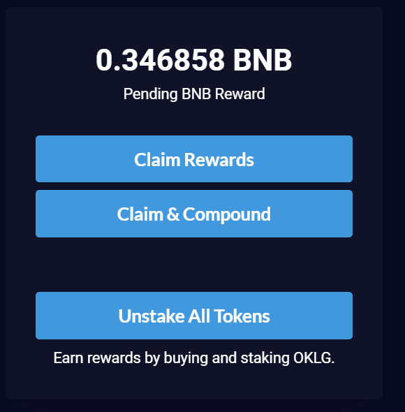 descution1's tweet photo. $OKLG CAN KEEP ITS DAILY REWARDS ? PRICE IS HAMMERED BUT REWARDS ARE @ 2X MY INVESTMENT #Cryptocrash https://t.co/3BKfS1JbXy