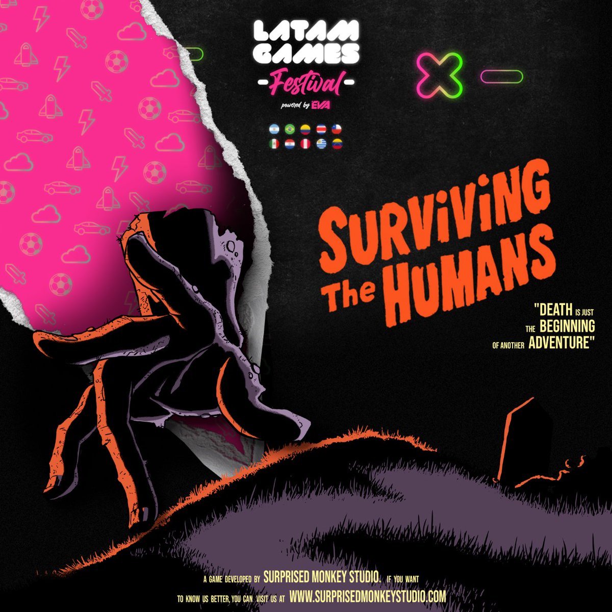 StudioSurprised's tweet photo. 👉 This week I start the Steam Latam Games Festival and we are part of it!
🎮 On the page https://t.co/GWOxB35oIb you will be able to know all the games that are part of this festival! Enter the link and have fun!
#indiegames #surprisedmonkeystudio #survivingthehumans #steam https://t.co/DZe5QNHrM1