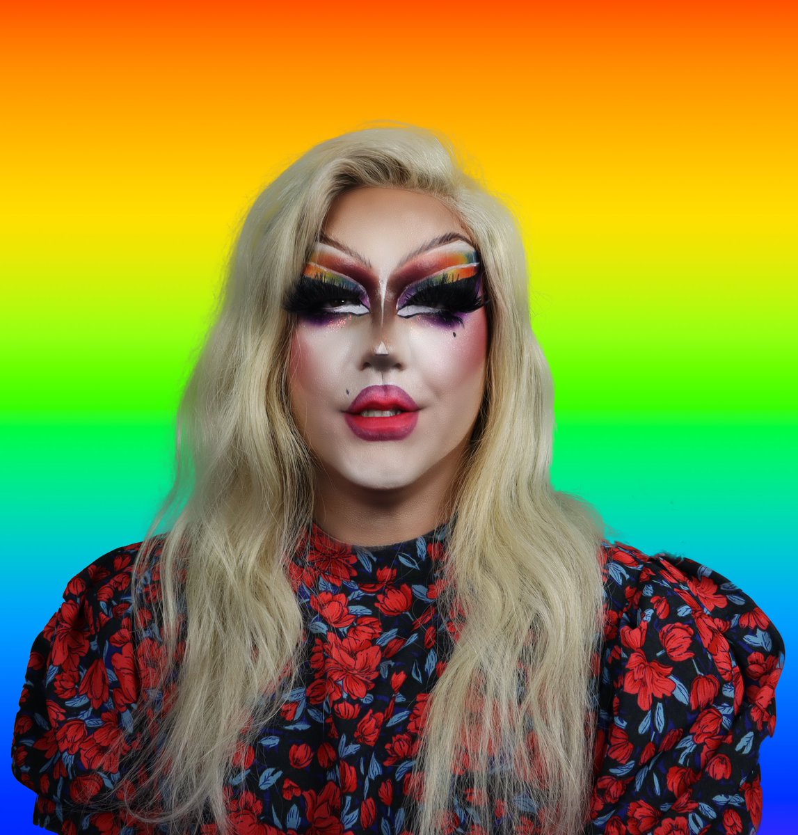 EveElleQueen's tweet photo. Y’all, if you need to do a Pride look, the @ABHcosmetics volume 6 norvina palette can give you it. For all of pride, I will be doing looks inspired by the different and diverse flags of the queer community and I will only be using that palette!! https://t.co/aD6mCyyAxg