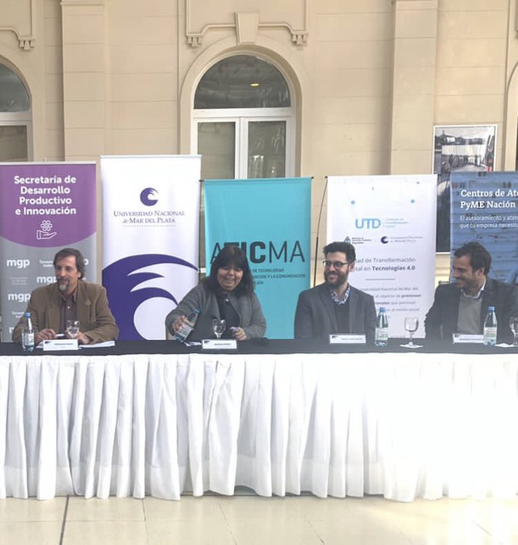 KarinaJperez's tweet photo. Participamos de la 3 Ronda de Innovación y Tecnología en #MardelPlata, organizada por @unmdp, en conjunto con @produccion_arg, @PIMDQ y @ATICMAmdp, donde repasamos todas las polítcas de apoyo a empresas que llevamos a cabo desde la #SEPyME. https://t.co/eDmcfiksVn