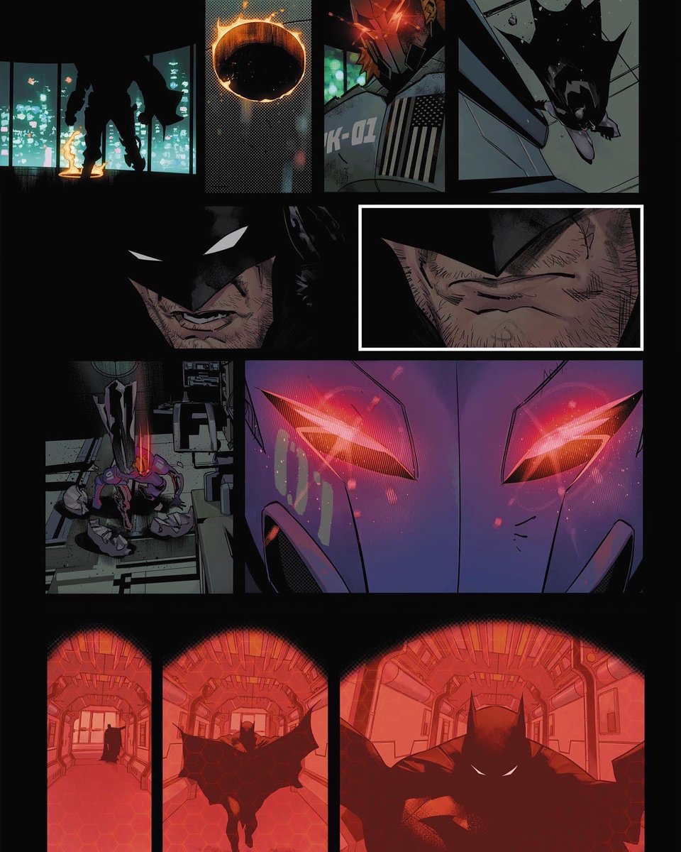 BATMAN VS PK-01 round 1! Hey Friends..  Who remember this!? I totally loved doing this sequence :) amazing colors by ⁦@tomeu_morey⁩ and so cool script by ⁦@JamesTheFourth⁩ 🔥🦇🚀 #batman 
