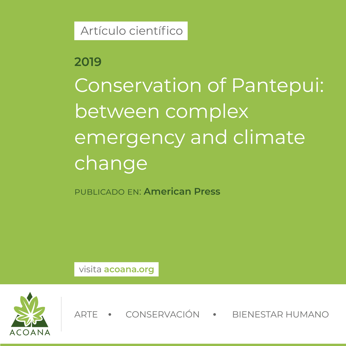 acoanaorg's tweet photo. #ArtículoCientífico | Conservation of Pantepui: between complex emergency and climate change #2019 https://t.co/gPxBmqzohp https://t.co/XBR22hQvoT