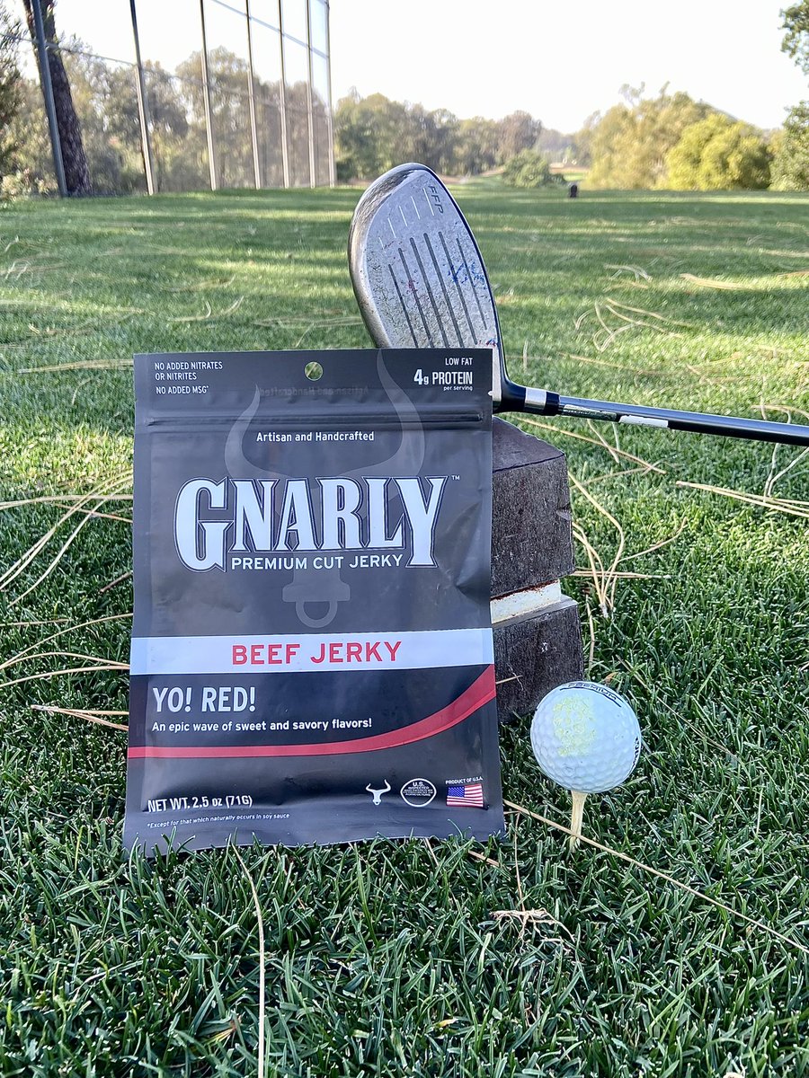GnarlyJerky's tweet photo. Golfing snack? We got it. β³οΈ #gnarlythursdays #getgnarly #gnarlynation #golf #golfsnack #beefjerky #jerky #protein https://t.co/xiicgKHws3