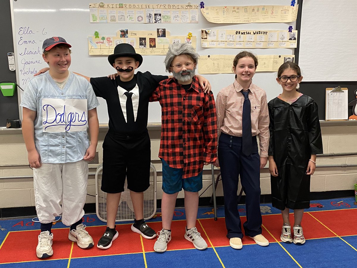 Guests in our classroom today …Jackie Robinson, Ruth Bader Ginsburg, Rosa Parks, Barack Obama, George Lucas, and Orville Wright