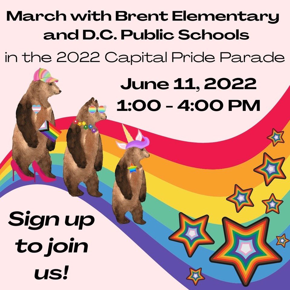 Brent Elementary (@brentelementary) on Twitter photo March with <a href="/dcpublicschools/">DC Public Schools</a> and <a href="/BrentElementary/">Brent Elementary</a> in this year’s <a href="/CapitalPrideDC/">Capital Pride</a> Parade on Saturday, June 11, 2022. 🌈 🌟 Sign-up here eventbrite.com/e/dcps-capital… March with <a href="/dcpublicschools/">DC Public Schools</a> and <a href="/BrentElementary/">Brent Elementary</a> in this year’s <a href="/CapitalPrideDC/">Capital Pride</a> Parade on Saturday, June 11, 2022. 🌈 🌟 Sign-up here eventbrite.com/e/dcps-capital…