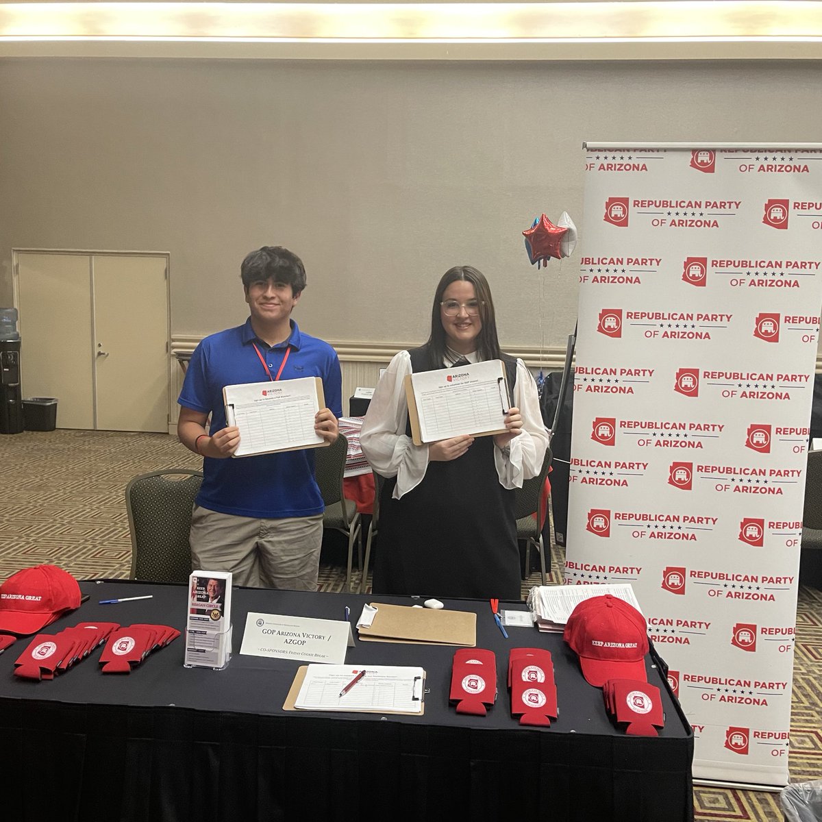 Happy to be at the @AzFRW summer meeting with our amazing women clubs from around the state! 🇺🇸🌵

Please visit the @azgop booth this weekend to sign up to volunteer for AZ Victory and to learn more information on how to #SaveArizona! #LeadRight