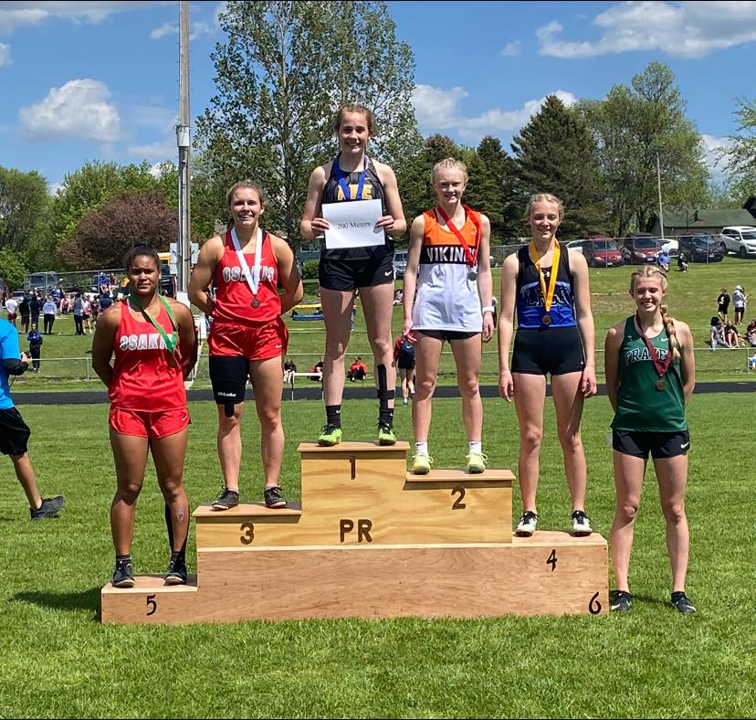VicTheVike's tweet photo. State Bound in the 200 Meter.  Second place finish by Megan Guler #Bravo  #LetsSail https://t.co/5uRZeDE2x6
