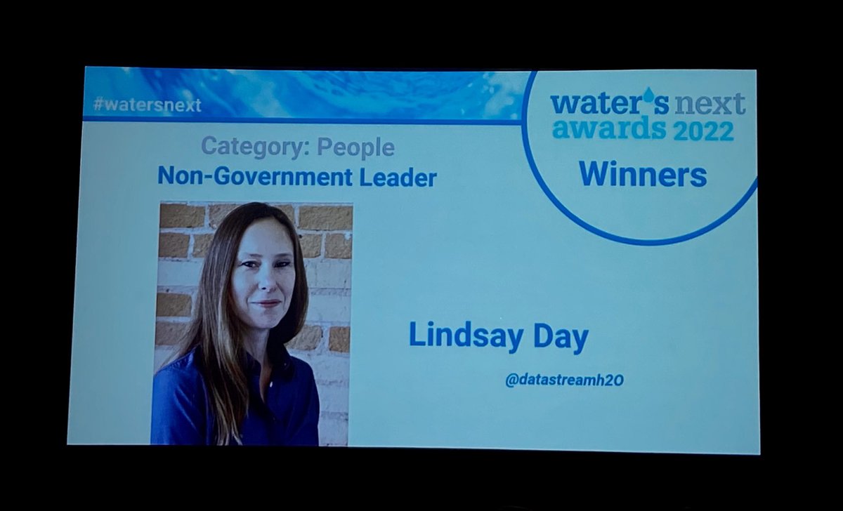 🎉Congratulations 🎉 to Lindsay Day
#WatersNext award recipient in the Non-government leader category.
#CanadianWaterSummit 
<a href="/_LJDay/">Lindsay Day</a> @TheGordonfdn <a href="/DataStreamH2O/">DataStream</a>