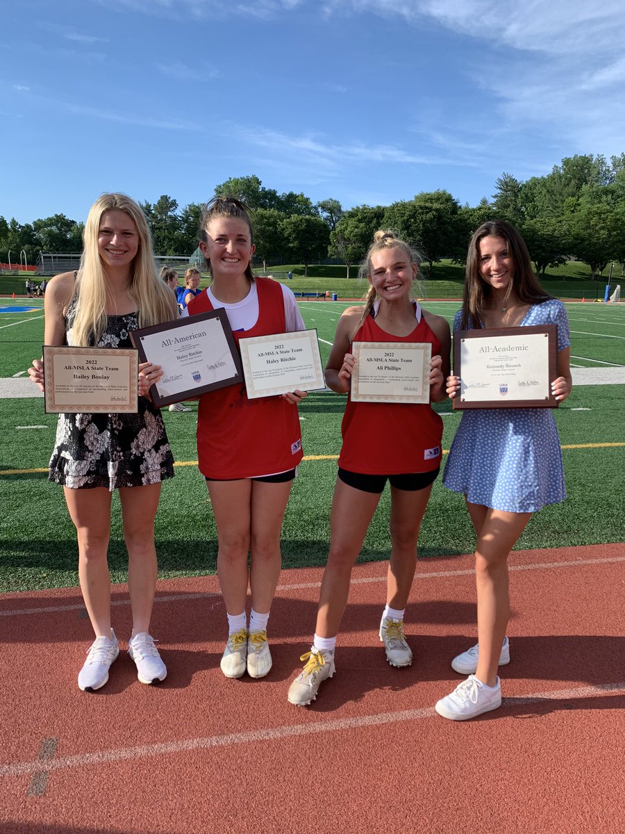 What a great day to celebrate 4 studs! Haley Ritchie &amp; Ali Phillips played in the senior all star game today. Bailey Boulay, Haley &amp; Ali were recognized for 1st team all state. Kennedy Rausch received All State Academic &amp; Haley All American, all at the half time ceremony! 💪🏼💪🏼💪🏼