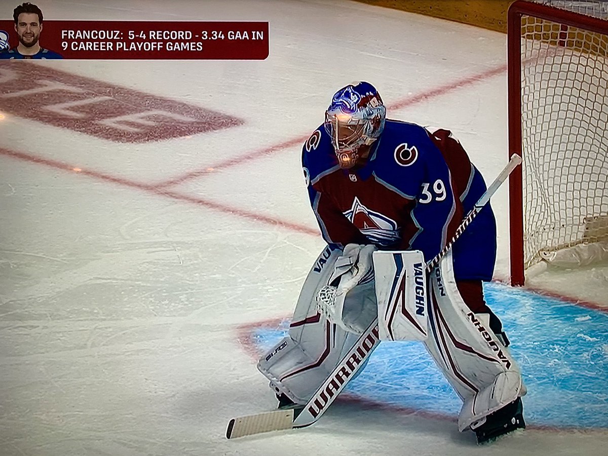 VintageGoalie's tweet photo. Great to see Francouz and the
#fullrightnation represented again🔥.
#Avs https://t.co/7jdhqH5RJF