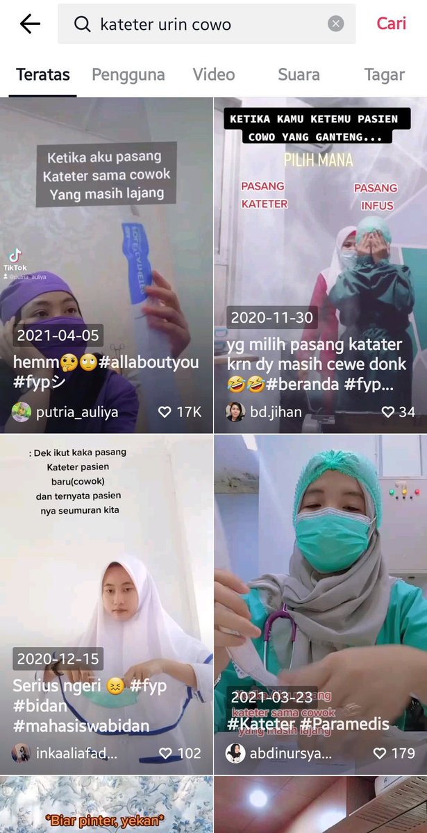 sekterahimanget's tweet photo. tiktok, perawat dan hijab https://t.co/Jo3YNuLjkQ