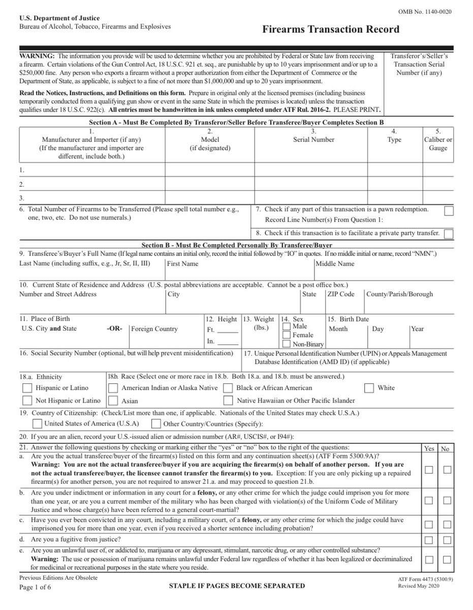 MrSteveGarcia's tweet photo. Since everyone’s eyes are on hun laws, can we have @ATFHQ or @FBI go arrest Hunter “Crackhead” Biden for knowingly lying on the “Firearm Transaction Record” or do the rules not apply to him? Question 21-e #EnforceCurrentLaws #FJB #LetsGoBrandon #Question21 #SecondAmendment https://t.co/pz3LcXOxjd