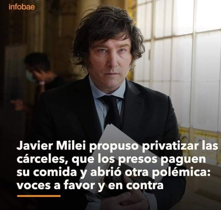 Gobierno libera violadores: 🥰😍💚

Milei quiere privatizar las cárceles:😡😡😡😡😡😡