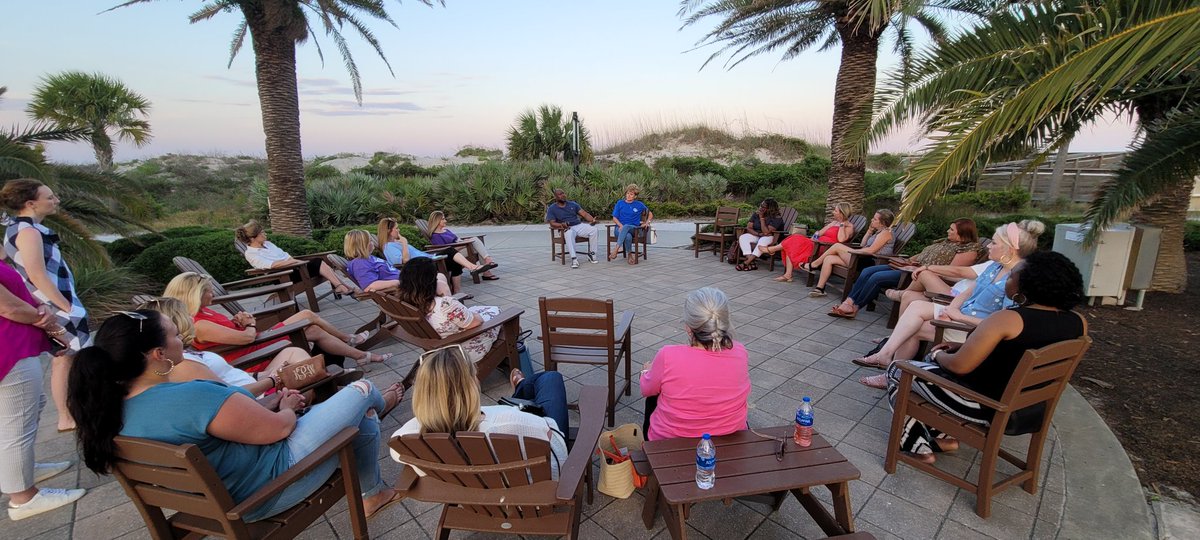 Beachside candid conversations with Drs. Hall and Alligood.