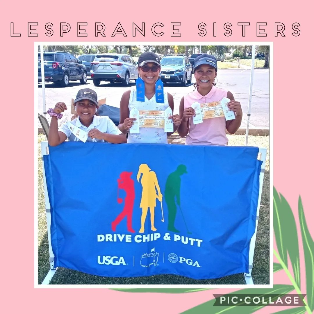 LoveAtAllTimes5's tweet photo. Winning State for Jr. High golf to competing in the Drive, Chip, and Putt Local Qualifier. Tiani took 1st place, scoring a 139, &amp; Nara 3rd place, scoring a 124. Both are advancing to the next level, Sub-Regional. Azaria earned her first ribbon.
 @Jles70434957 https://t.co/ICfqC65xD4