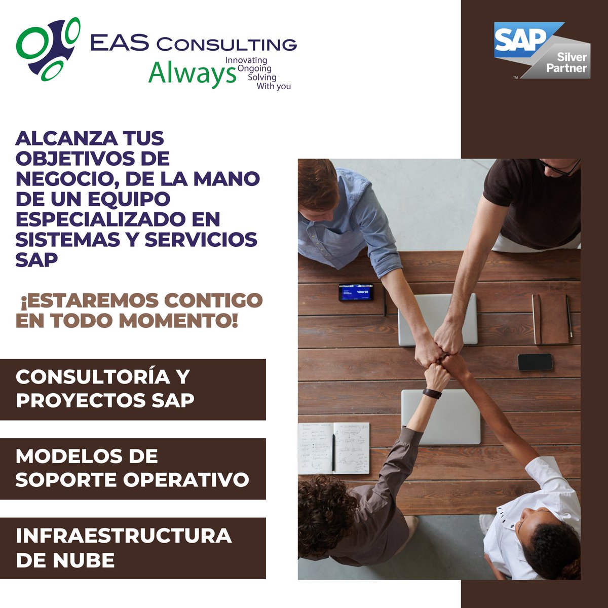 easconsultingmx's tweet photo. En EAS Consulting nuestro compromiso es entregarte servicios de calidad y de entendimiento de tu negocio, ¡Contáctanos! uno de nuestros especialistas te asesorará https://t.co/c1TFObghRK  #SAP https://t.co/4nhrH8pG2m