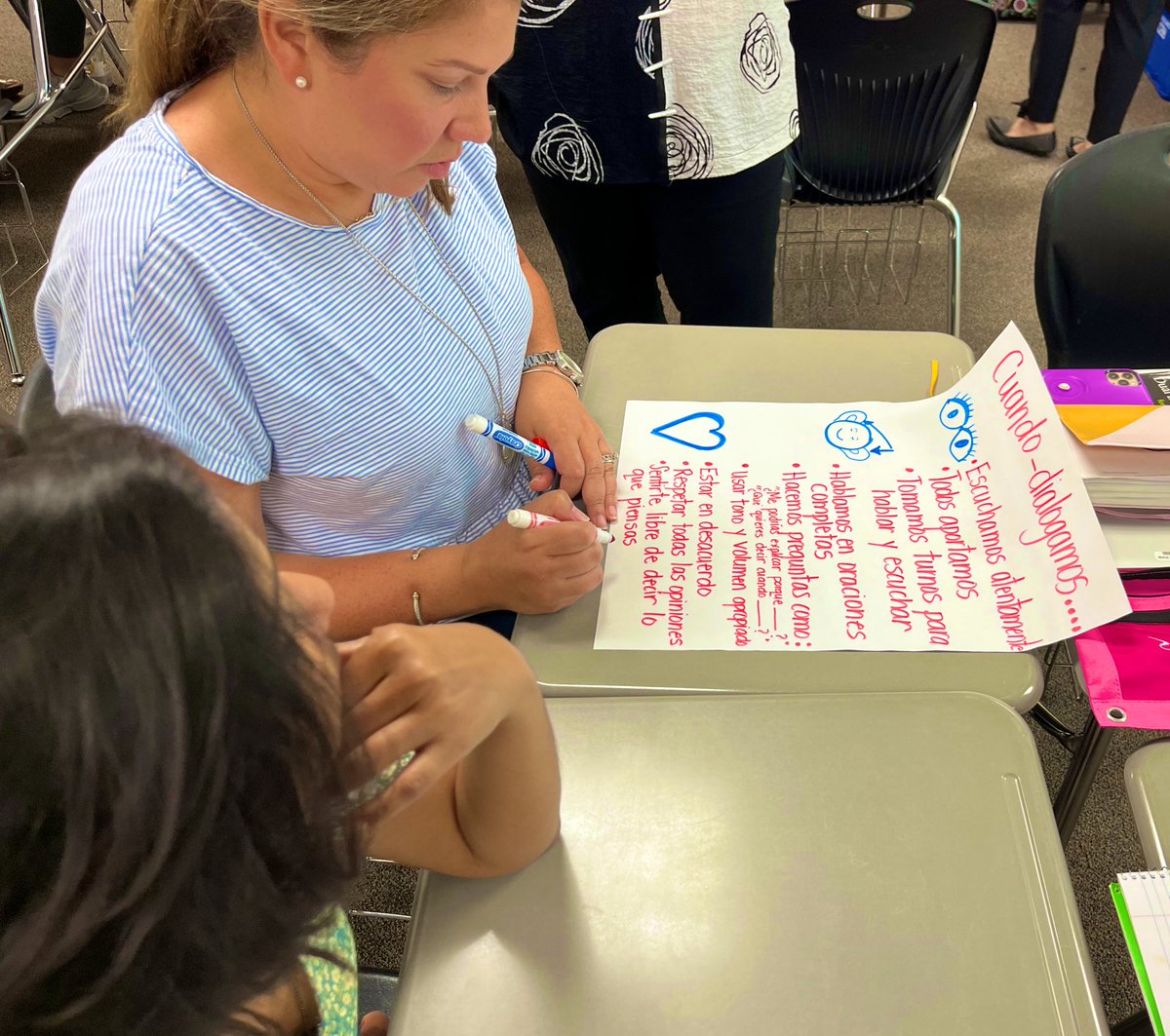 BarreraTweets's tweet photo. Our first group of amazing 2nd Grade bilingual teachers participated today in their first Foundations of Dual Language Education PD @FortBendISD Thank you for your engagement, participation, and advocacy! #fbisdlearns #FBISDbilingual #wehavebilingualdreams https://t.co/nWbwrmLSpL