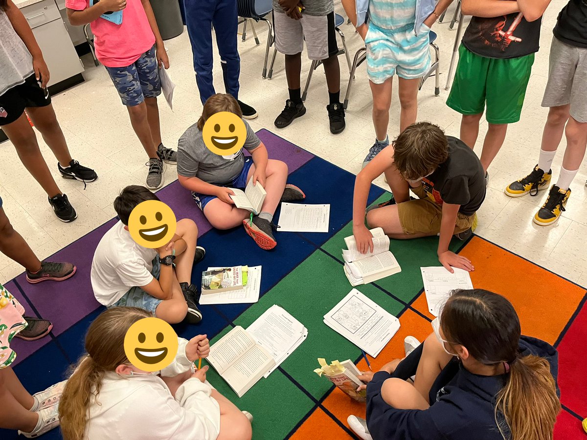 A fishbowl discussion was the most effective way for these 5th grade <a href="/AES_TQStars/">TQ Star</a> to observe their classmates’ exemplary literature circle discussion. Ss are fully immersed in @kimbbbradley’s book! 📖 🌟 🐎