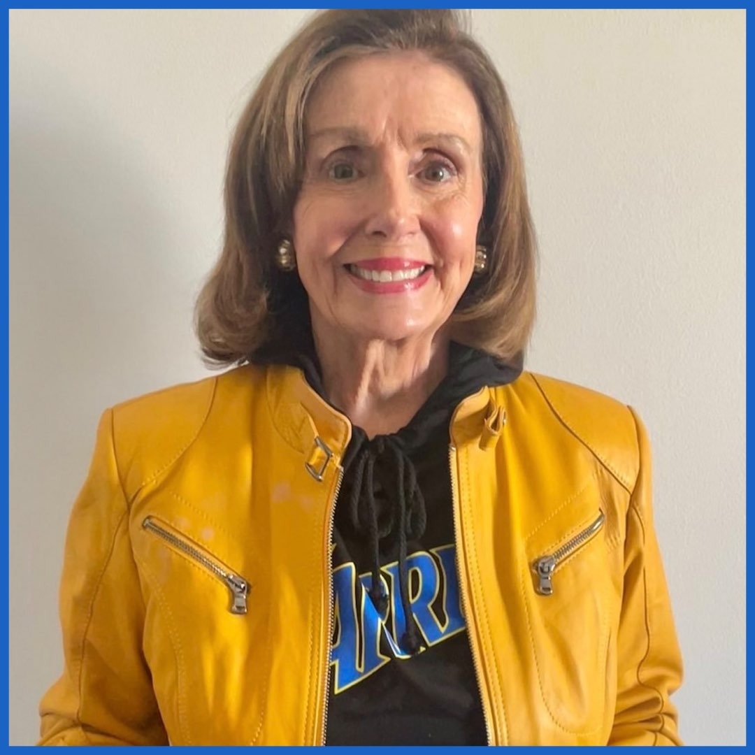 TeamPelosi's tweet photo. Let's go, Warriors! Champions on and off the court. #Dubnation https://t.co/Y2gIpeNmbp