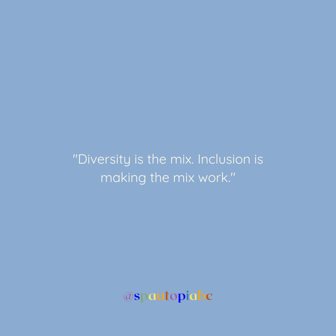 SpaUtopia's tweet photo. "Diversity is the mix. Inclusion is making the mix work." 
💙💚💛❤️💜

#spautopia #spautopiabc #pride #pridemonth #vancouverbc https://t.co/bQPRU9H8vY