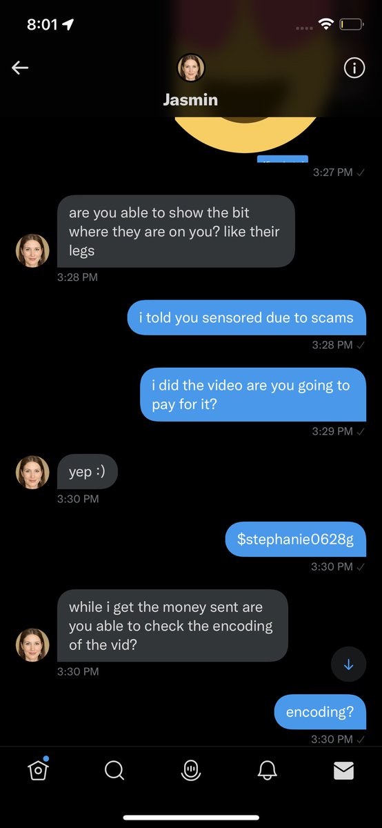 thixccmamisteph's tweet photo. scammmer time waster !!!😭 #buyingcontent https://t.co/KvQHL0iA51