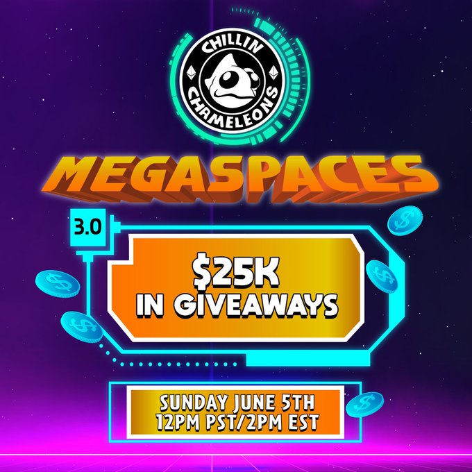 🎙We will be hosting another Mega Spaces / Mint party this Sunday June 5th at 12 pm PST. There will be<a href="/tag/giveaway"class="tags"><span>#giveaway</span></a>