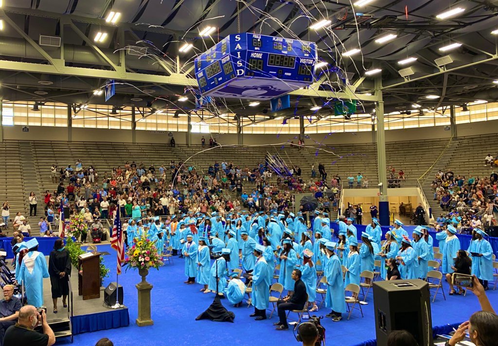 Today I had the honor of attending the graduation for St. Philips Early College High School as a volunteer in the cheering section. Me and my teammate Amber from <a href="/SAISDWorldLang/">World Languages_SAISD</a> were moved to tears by student speeches and tributes to their families. We are SAISD proud!