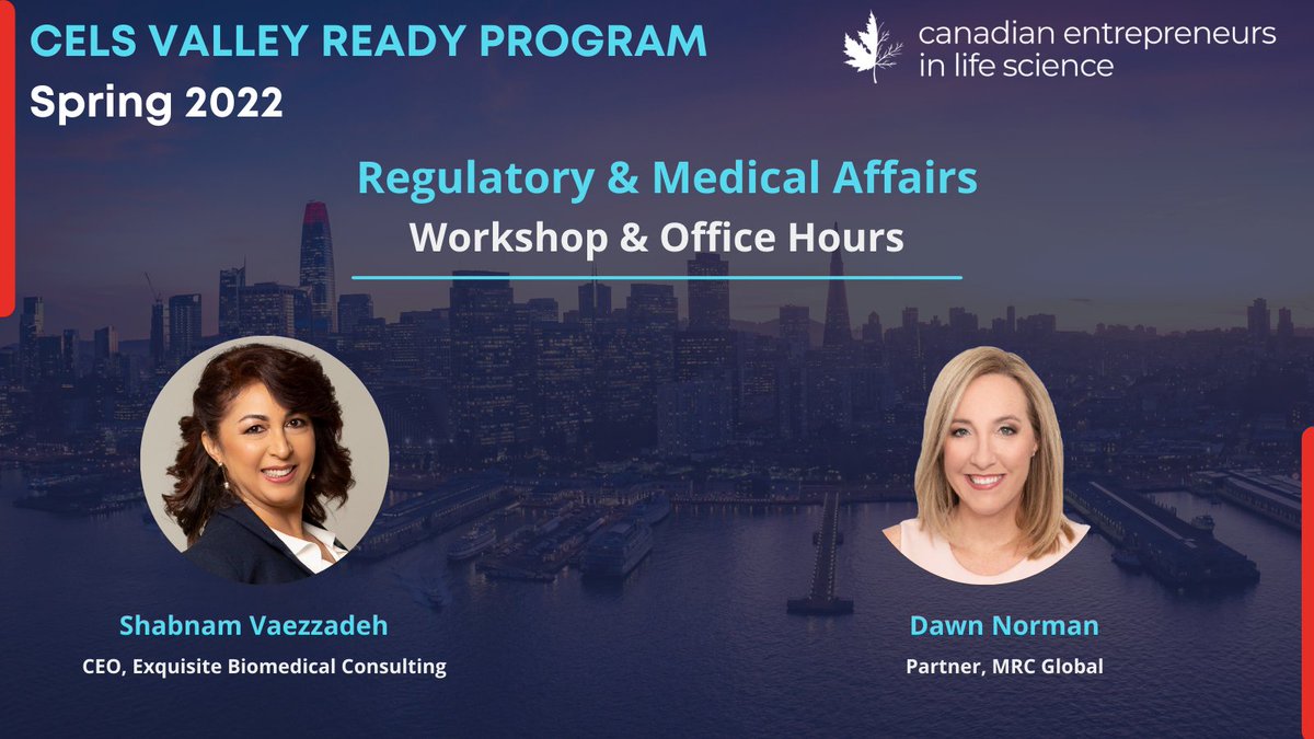 We are sailing onto our next workshop tomorrow on Regulatory &amp; Medical Affairs with two captivating speakers who are back for our #ValleyReady Spring 2022 cohort.
#lifescience #SanFrancisco