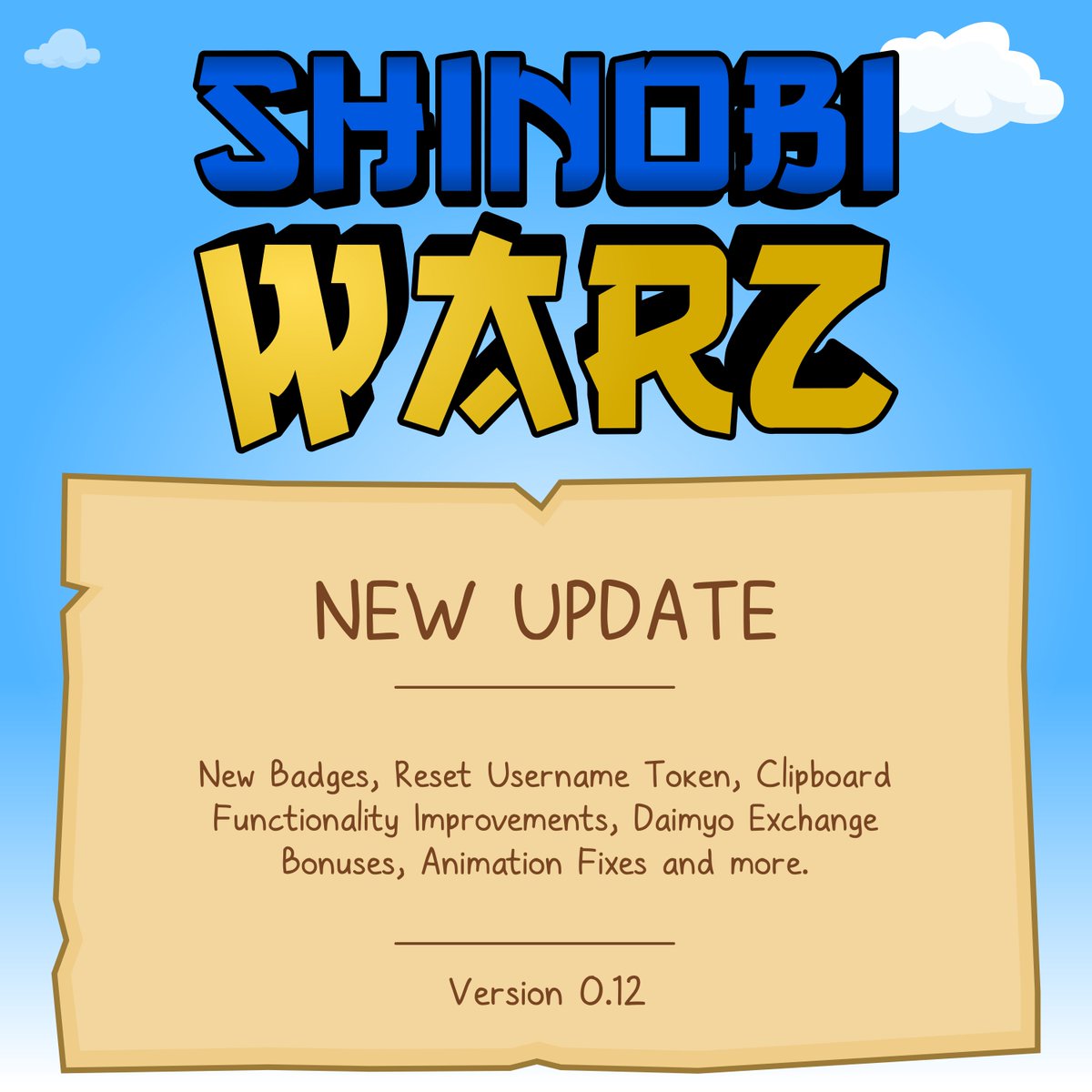 ShinobiWarz's tweet photo. #ShinobiWarz Update 0.12 Out Now!

What's New?
2 New Badges
Reset Username Token
Ally Usernames Wiggle When They Need Assisting
Clipboard Functionality (Cut, Copy &amp; Paste outside of game)
+ More

Play Now: https://t.co/53v7ZvkSq4
#GameDev #IndieDev #IndieGame https://t.co/cg3KvBTTaL