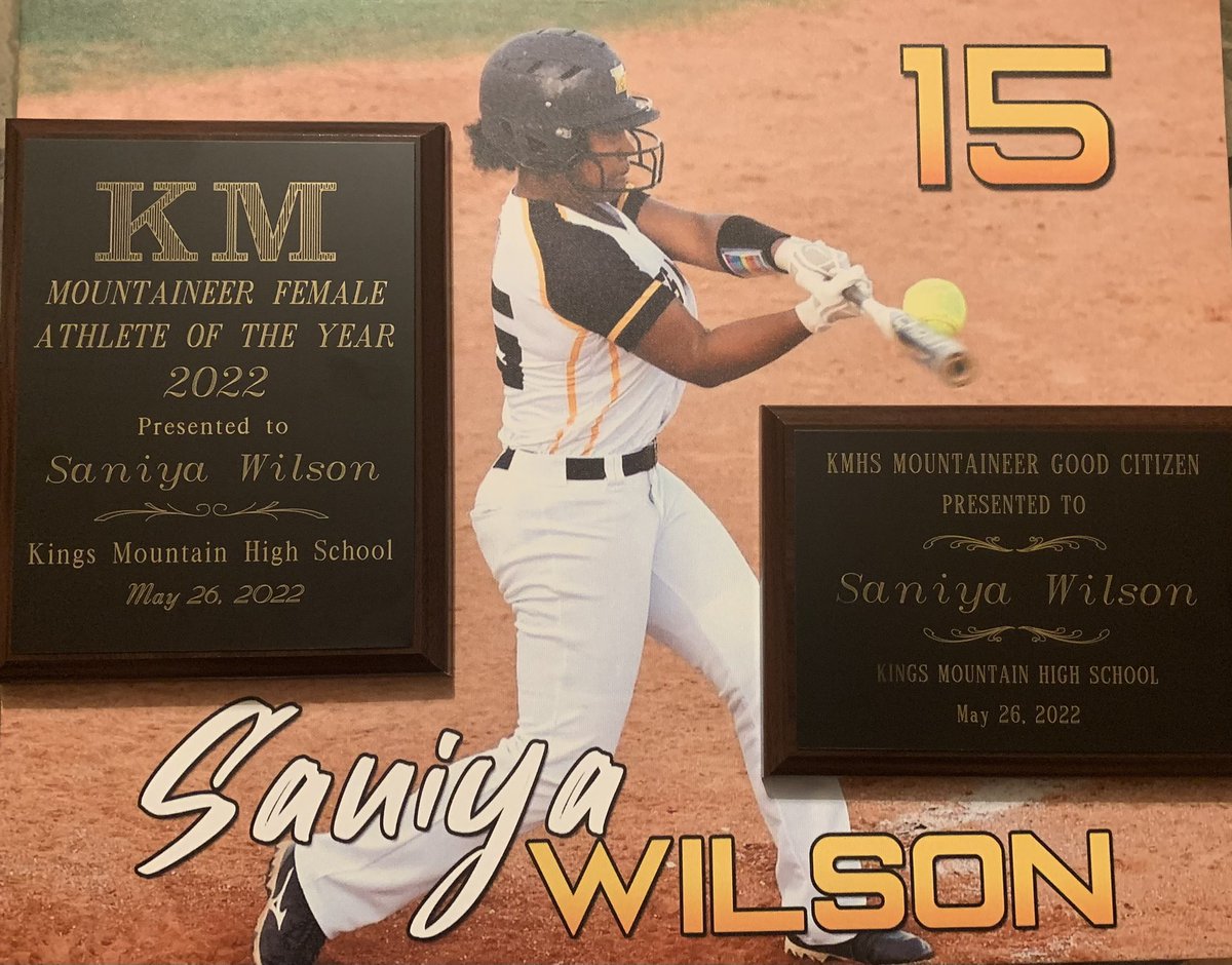 Congrats to Saniya winning KMHS Female Athlete of the Year (‘21 &amp;’22) and KMHS Good Citizen! Letterman’s Award in softball also!