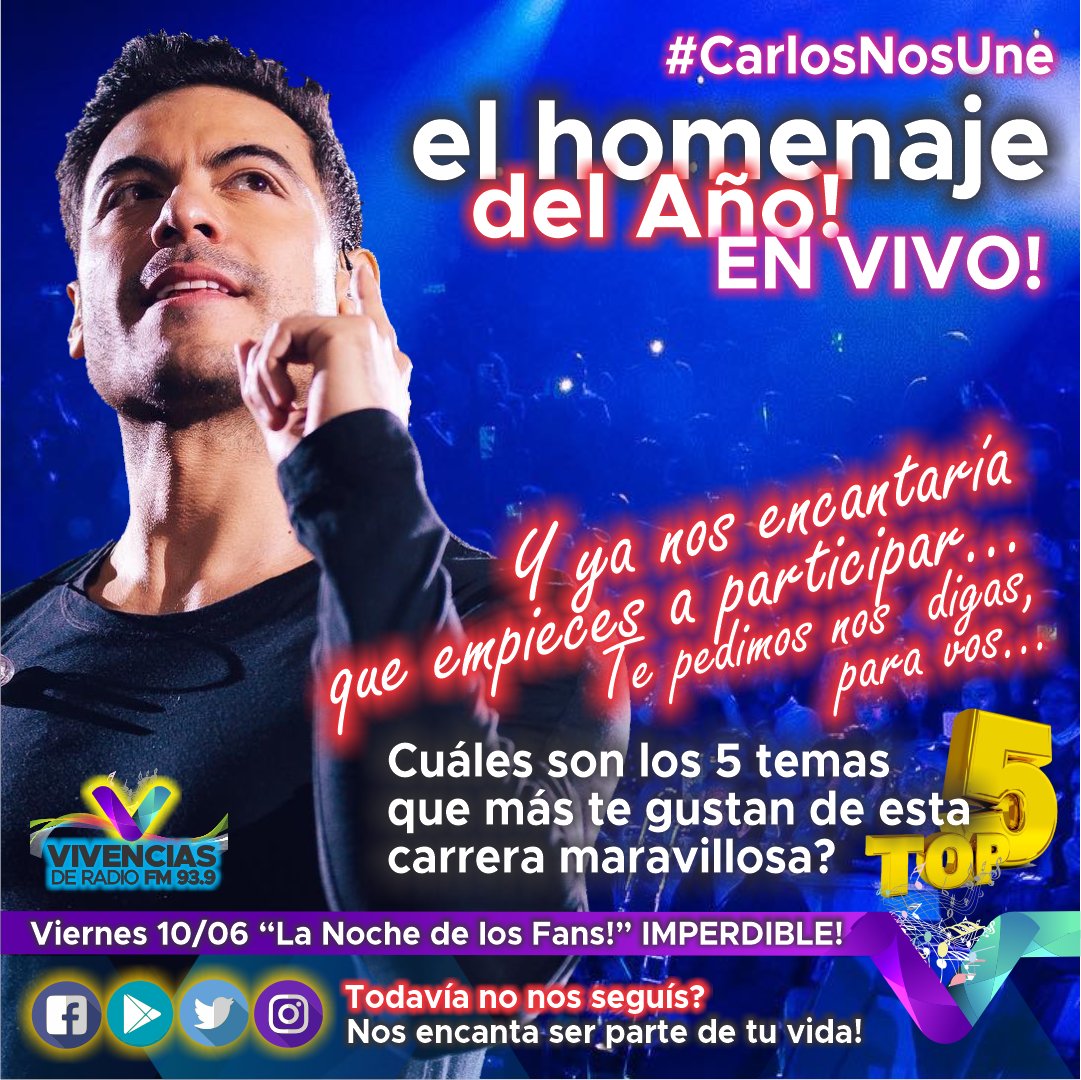vivenciasdradio's tweet photo. 😍 PARA ESTA FIESTA DE TODOS, LOS NECESITAMOS A TODOS! Y YA QUEREMOS EMPIECES A PARTICIPAR! ❤️
Viviremos muchas sorpresas en nuestra noche RIVERISTA! y queremos elegir el tema TOP!. Amamos todos pero hay uno... para hacerlo más fácil te pedirmos las 5 mejores que amas cada día! https://t.co/q4wjEi43Ac