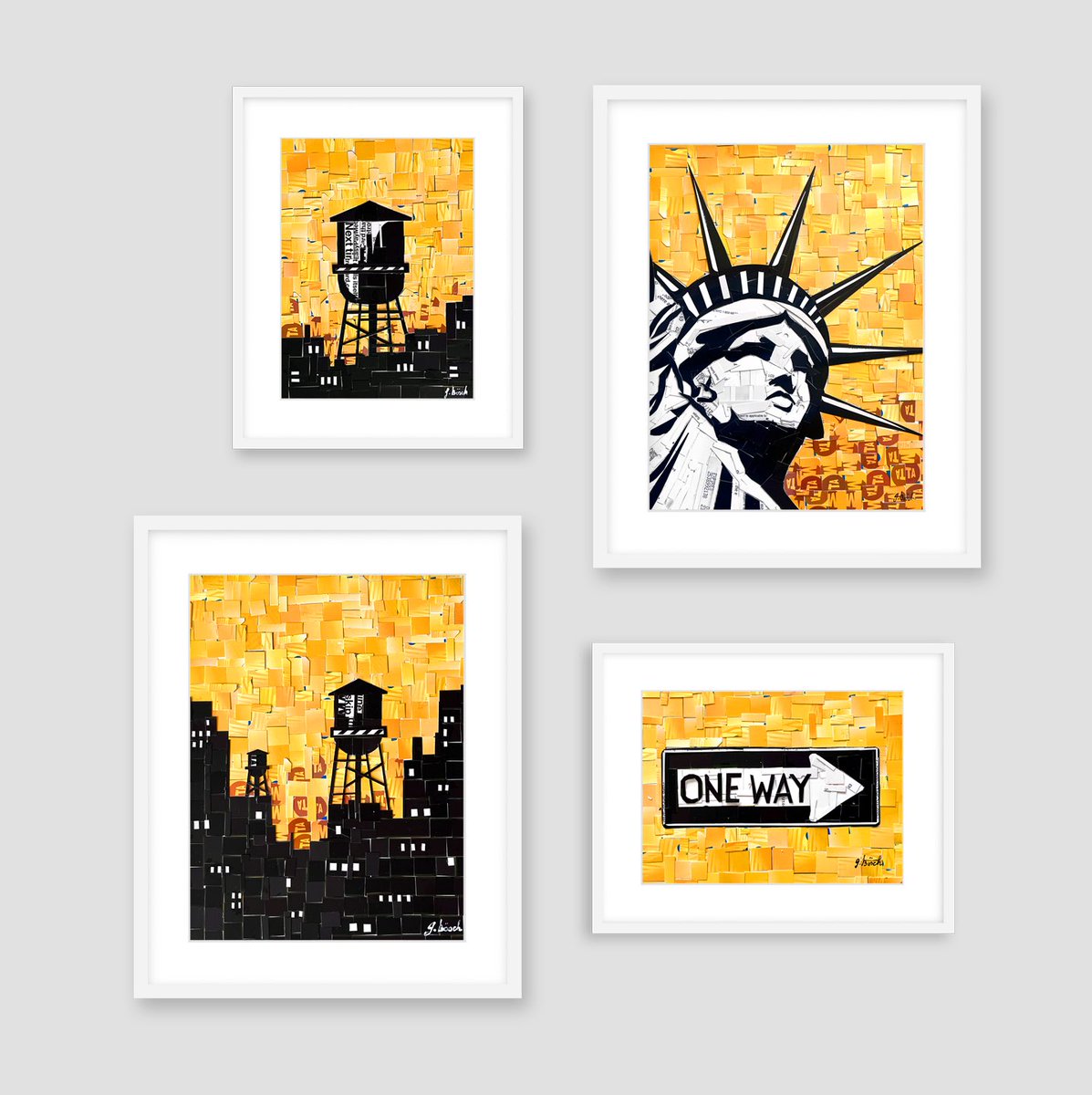 ninaboesch's tweet photo. So thrilled to work with The Wallace Hotel to feature some of my MetroCard collages and water towers in the coming weeks. I’m dropping these babies off tomorrow along with a couple of water tower sculptures. 🌟❤️✨

#wallacehotel #UWS #nycart #watertowers #metrocards https://t.co/9nN9gq7n6C