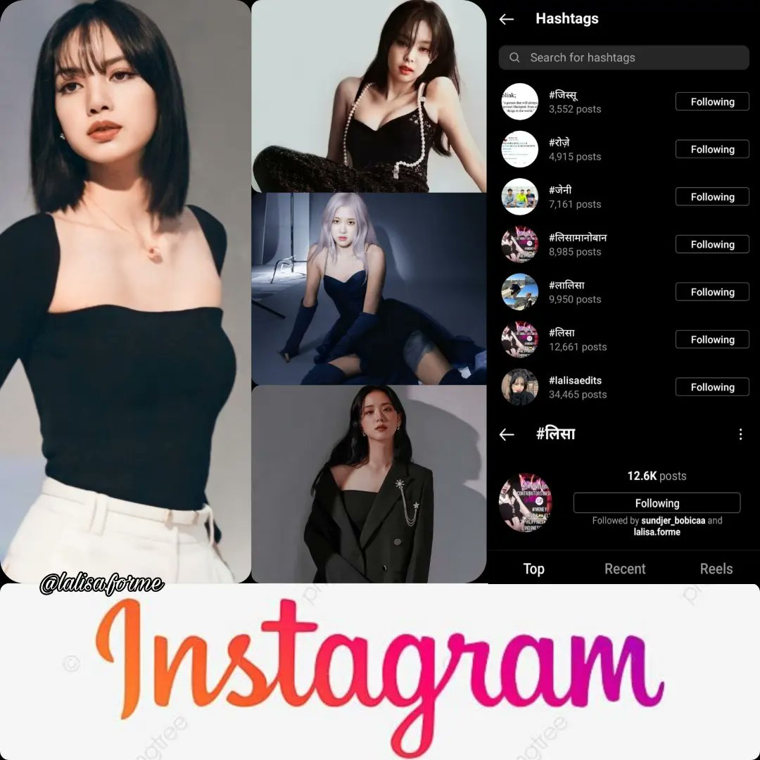 FormeLalisa's tweet photo. Lisa's hindi hashtag (#लिसा) is the fastest hindi hashtag for any K-Pop idol to surpass 10k posts on IG!!

- Now making this hashtag the fastest one to surpass 100, 1k, 5k &amp; 10k posts 

- the top rankings that 1st, 2nd &amp; 3rd are all dominated by Lisa's hindi hashtags 

#lisa 
💛 https://t.co/QkpzfxwXyi