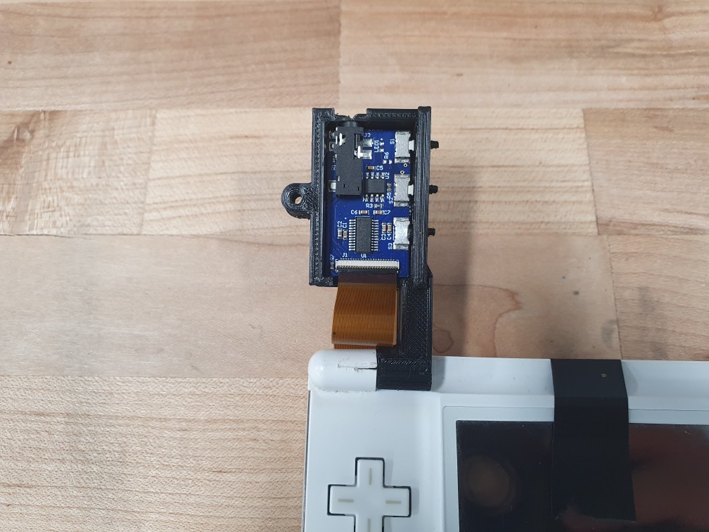 Still working on the VGA output of the DS. In the meantime, I am also working on a case for the NDSTV V2.1. Coming soon and now the cable and NDSTV is out of the way of the left trigger! Trying my best to make it durable and cheap.