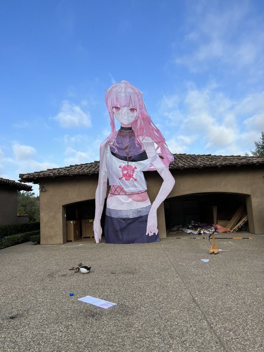I made a 30ft tall cut of <a href="/moricalliope/">Mori Calliope💀holoEN</a> #hololive #MoriCalliope I’m 5’10 in 2nd photo