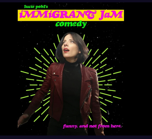 hybender's tweet photo. .@LuciePohlComedy (#Mercy in @PlayOverwatch, Harmony in #RedDwarfXI) hosts stand-up comics who are immigrant or first generation 7:00 pm at #LES' @CaveatNYC: "Immigration Jam;" tix at https://t.co/EB1D8feBJG https://t.co/k2zSRdxGCc