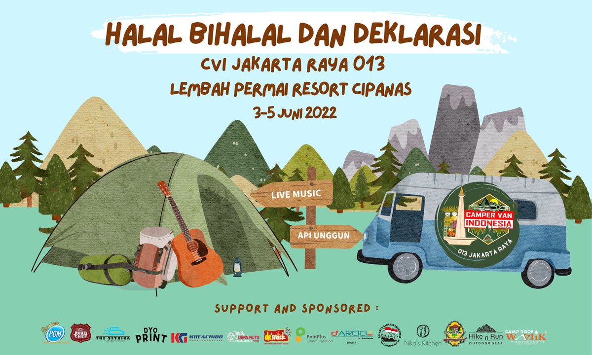 Whee211's tweet photo. The Setrika ikut berpartisipasi dalam Deklarasi Campervan Indonesia Region Jakarta Raya.. 
@sandiuno @Kemenparekraf @AgusYudhoyono @infobogor @axdwin
#umkm #campervanindonesia #bogor #cilebut https://t.co/1WCaU9FFsn
