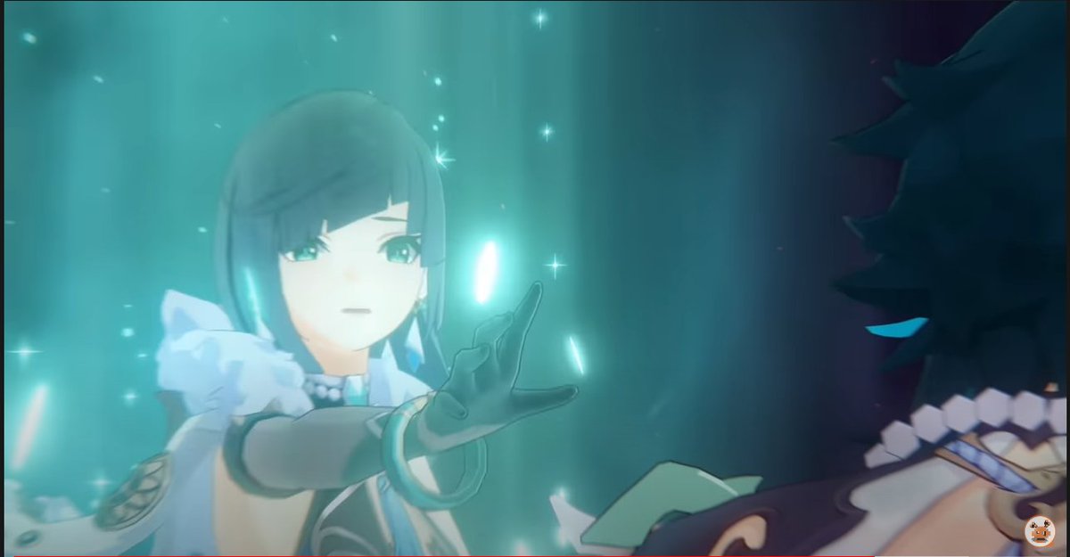 Ceri_Obt's tweet image. I really love how in this scene they show Yelan reach out to Xiao. The despair in her eyes. 

Yelan was portraited as a scheming, all knowing character but they not shy to show her vulnerable moment