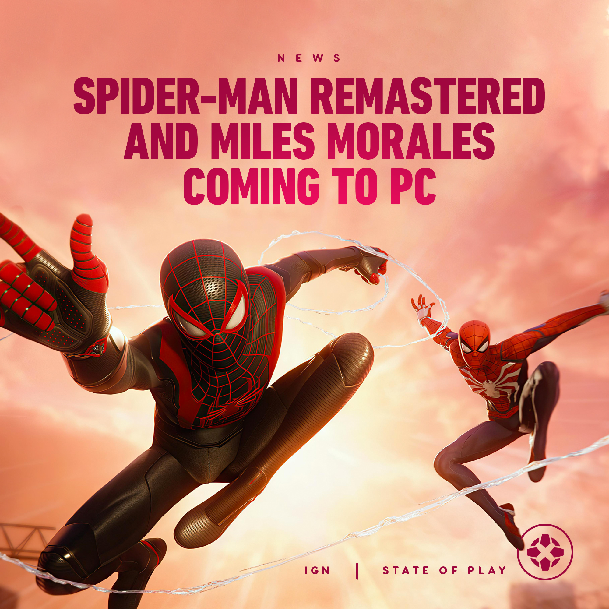 IGN on Twitter "SpiderMan Remastered is coming to PC on August 12, with Miles Morales coming