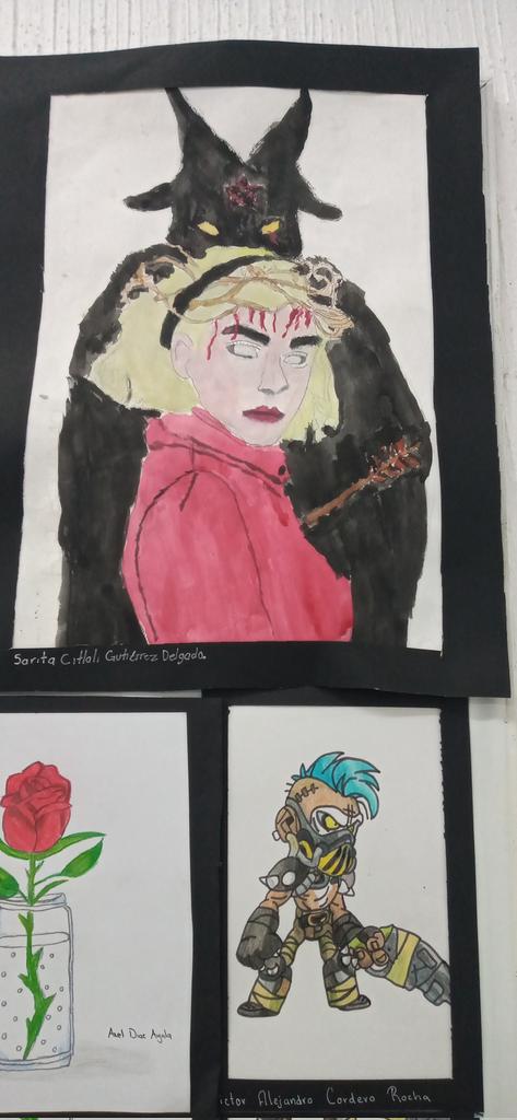 RoxioT's tweet photo. @Horacitu tanto extraño farándula 021 que en esta pintura que hicieron unos alumnos me imagino a mi querido Manigüis junto con Bel en el averno https://t.co/R92GmhxSBW
