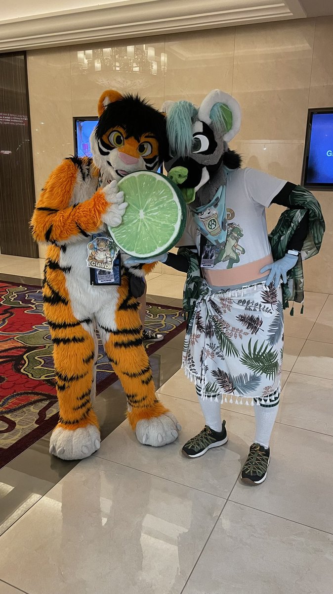 polycereal's tweet image. First time suit today! Met so many adorable cuties! 
@ClaudLeTigre
@CobyDoggo
@scootfennec 
@Tyrnn 

Gonna head out for more time, come say hi 🍋