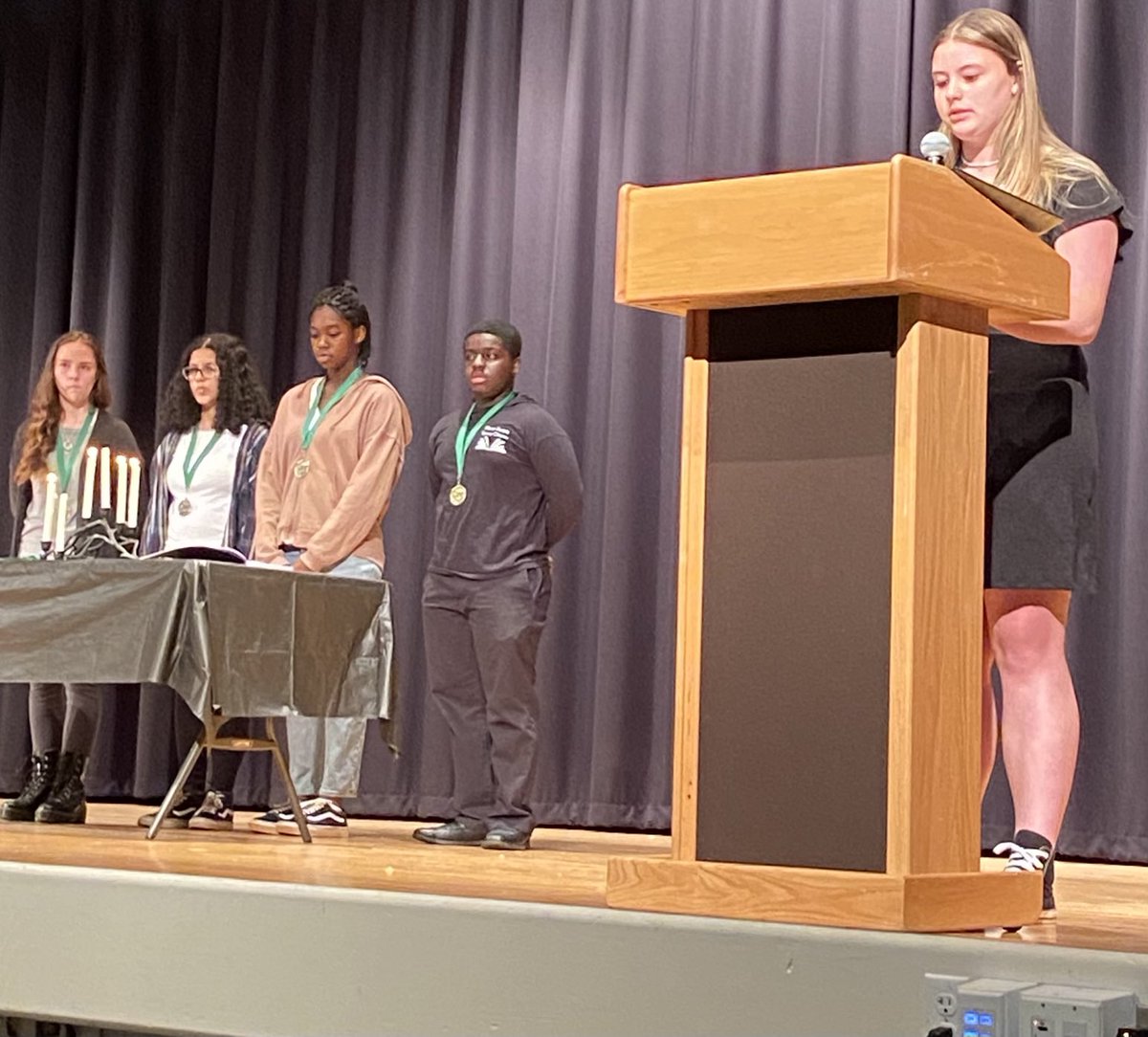 Congratulations to the newest members of our Junior National Honor Society. Great ceremony followed by an ice cream social!